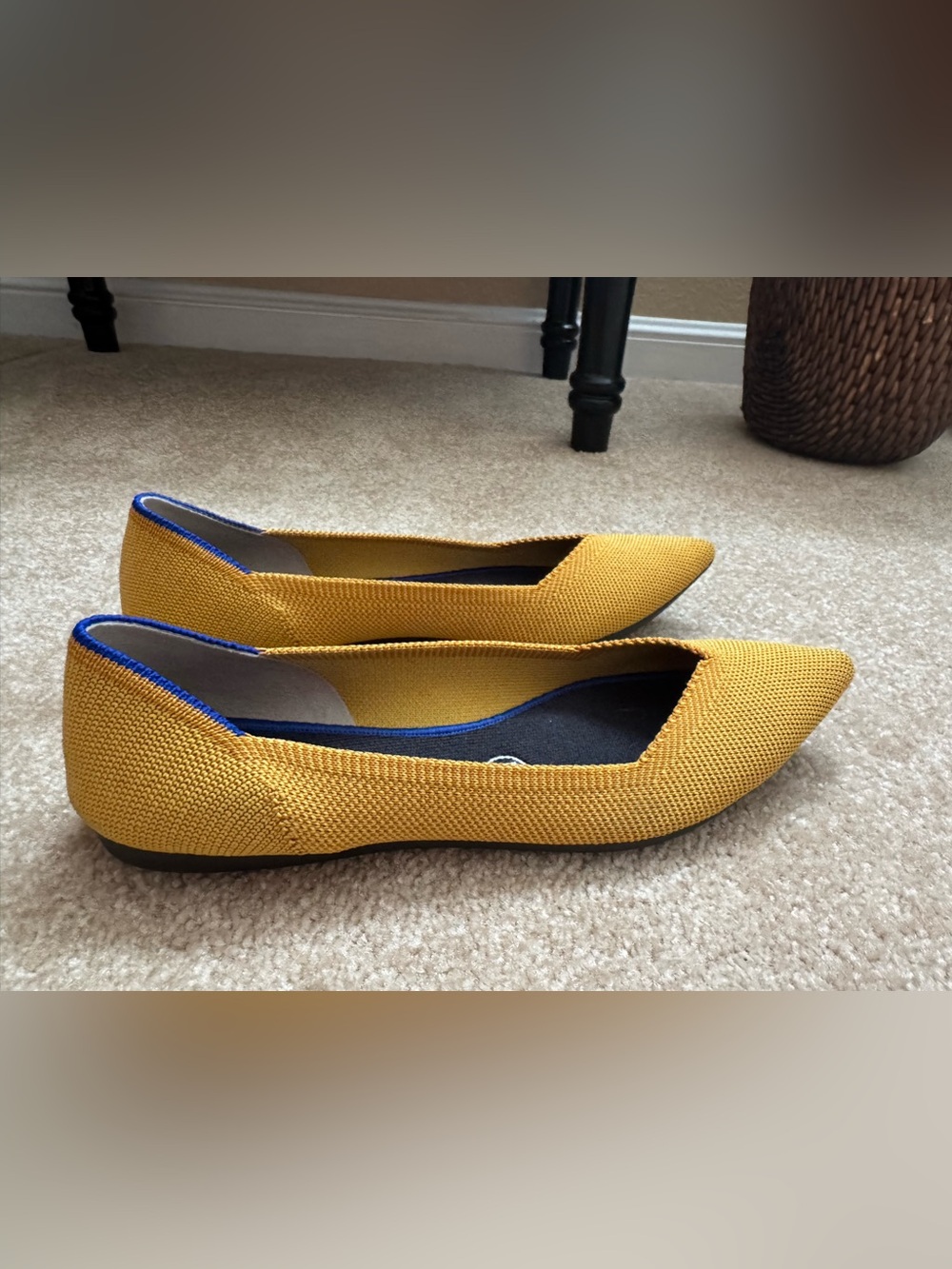 Mustard Yellow Pointed Toe Women's Canvas Rothy’s